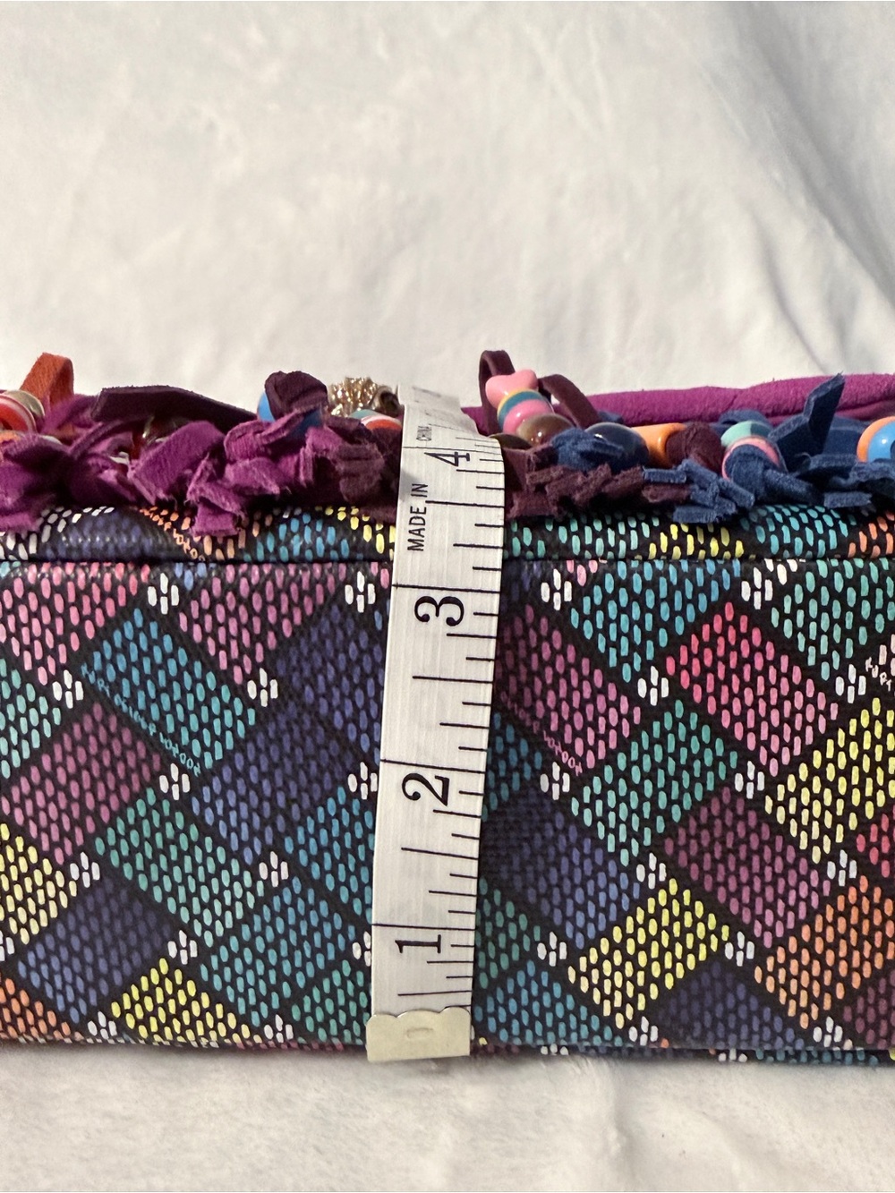 Kurt Geiger Kensington Quilted Fringe Shoulder Bag - Picture 8 of 8